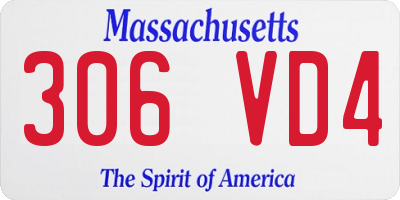 MA license plate 306VD4