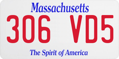 MA license plate 306VD5