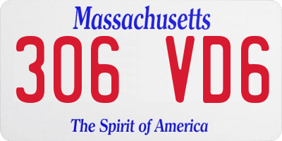 MA license plate 306VD6