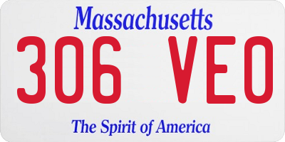 MA license plate 306VE0