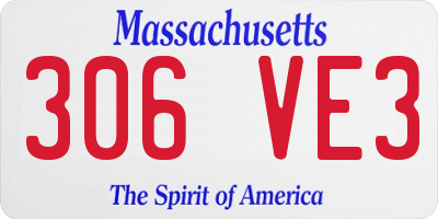 MA license plate 306VE3