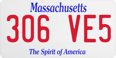 MA license plate 306VE5