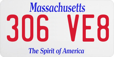 MA license plate 306VE8