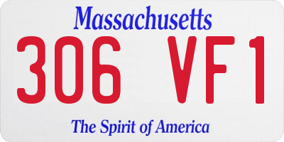 MA license plate 306VF1
