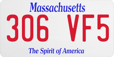 MA license plate 306VF5