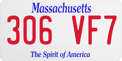 MA license plate 306VF7