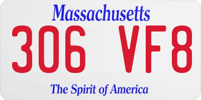 MA license plate 306VF8