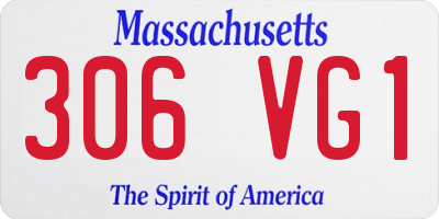 MA license plate 306VG1