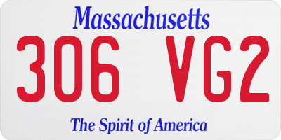MA license plate 306VG2