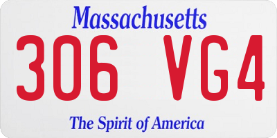 MA license plate 306VG4