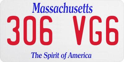 MA license plate 306VG6