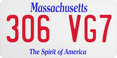 MA license plate 306VG7