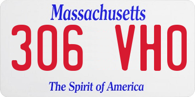 MA license plate 306VH0