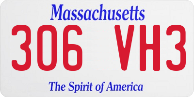 MA license plate 306VH3