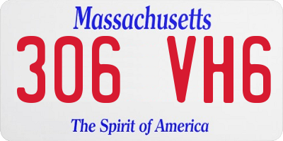 MA license plate 306VH6