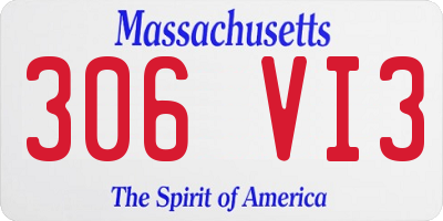 MA license plate 306VI3