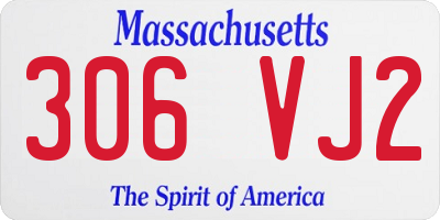 MA license plate 306VJ2