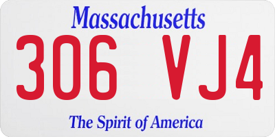 MA license plate 306VJ4