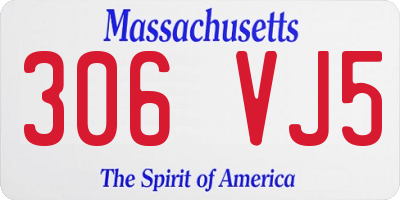 MA license plate 306VJ5