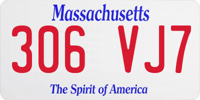 MA license plate 306VJ7
