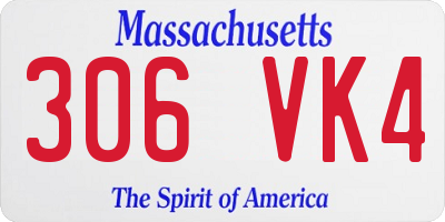 MA license plate 306VK4