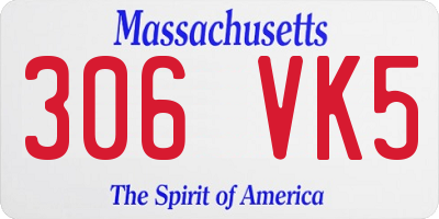 MA license plate 306VK5