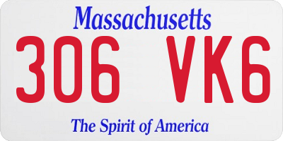 MA license plate 306VK6