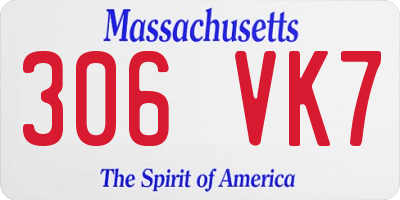 MA license plate 306VK7