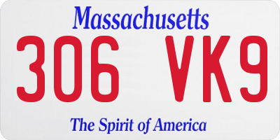 MA license plate 306VK9