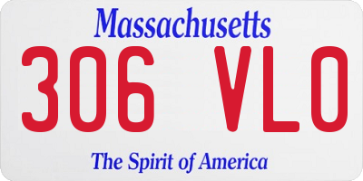 MA license plate 306VL0