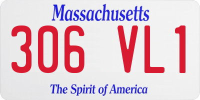 MA license plate 306VL1