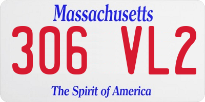 MA license plate 306VL2
