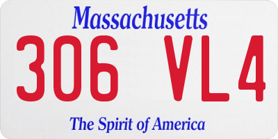 MA license plate 306VL4