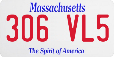 MA license plate 306VL5