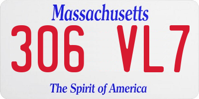 MA license plate 306VL7
