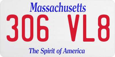 MA license plate 306VL8