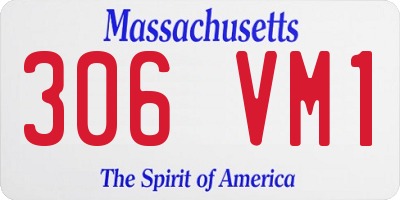 MA license plate 306VM1