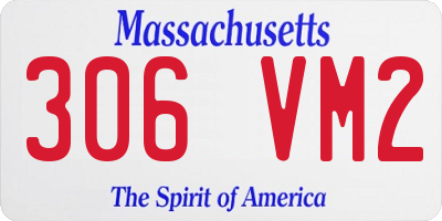 MA license plate 306VM2