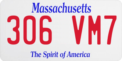 MA license plate 306VM7