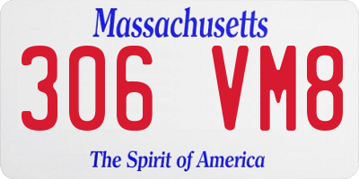 MA license plate 306VM8