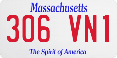 MA license plate 306VN1