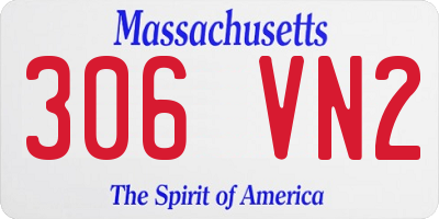 MA license plate 306VN2