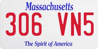 MA license plate 306VN5