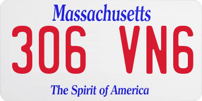 MA license plate 306VN6
