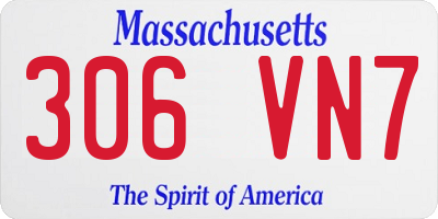 MA license plate 306VN7