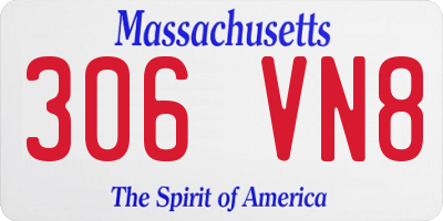 MA license plate 306VN8