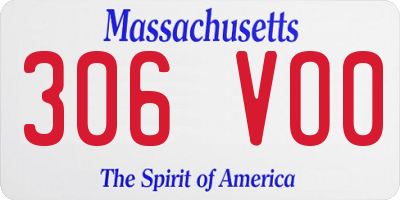 MA license plate 306VO0