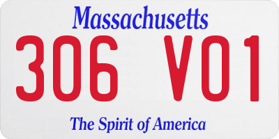 MA license plate 306VO1