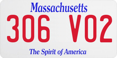 MA license plate 306VO2