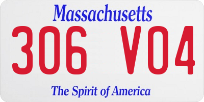MA license plate 306VO4